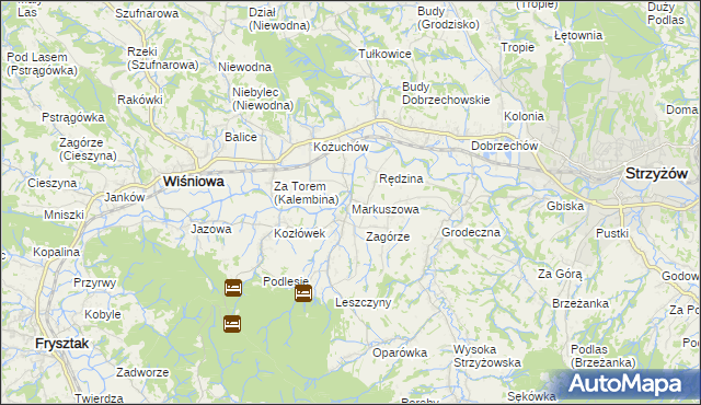 mapa Markuszowa, Markuszowa na mapie Targeo