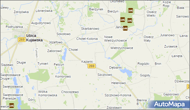 mapa Naczachowo, Naczachowo na mapie Targeo