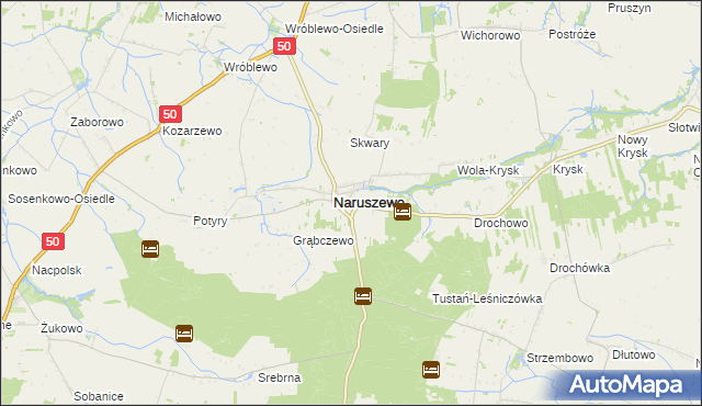 mapa Nowe Naruszewo, Nowe Naruszewo na mapie Targeo