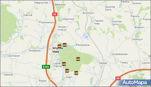 mapa Pierwoszów, Pierwoszów na mapie Targeo