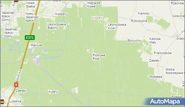 mapa Piotrowe Pole, Piotrowe Pole na mapie Targeo