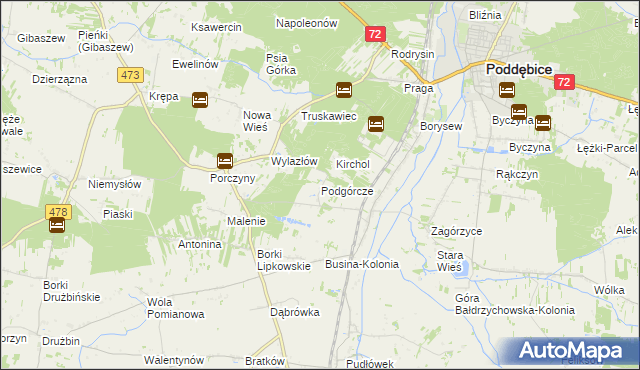 mapa Podgórcze, Podgórcze na mapie Targeo