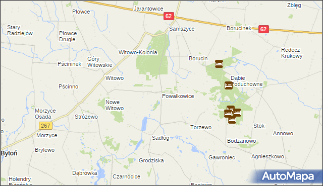 mapa Powałkowice, Powałkowice na mapie Targeo