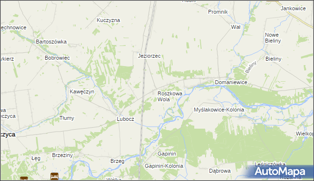 mapa Roszkowa Wola, Roszkowa Wola na mapie Targeo