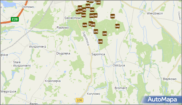 mapa Sąpolnica, Sąpolnica na mapie Targeo