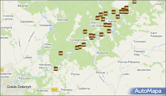 mapa Smólniki gmina Radomin, Smólniki gmina Radomin na mapie Targeo