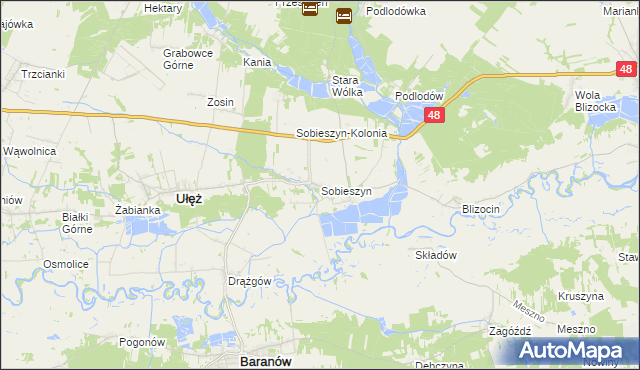 mapa Sobieszyn, Sobieszyn na mapie Targeo