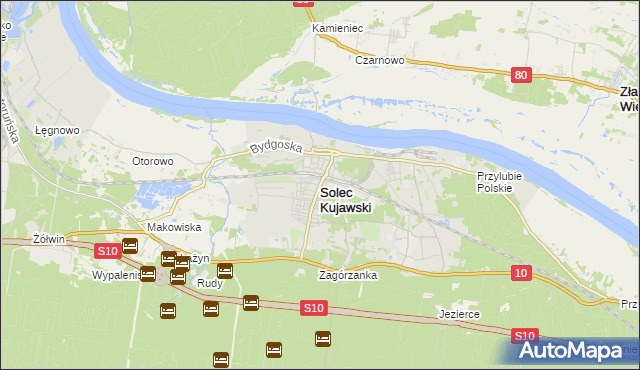 mapa Solec Kujawski, Solec Kujawski na mapie Targeo