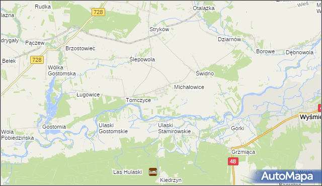 mapa Stamirowice gmina Mogielnica, Stamirowice gmina Mogielnica na mapie Targeo