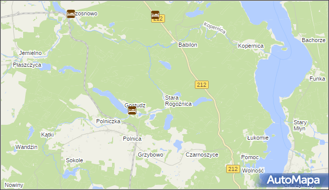 mapa Stara Rogoźnica, Stara Rogoźnica na mapie Targeo