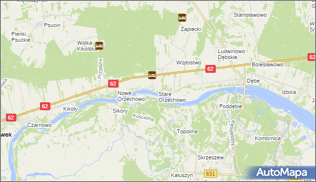 mapa Stare Orzechowo, Stare Orzechowo na mapie Targeo