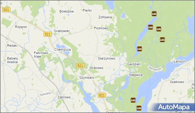 mapa Starzykowo, Starzykowo na mapie Targeo