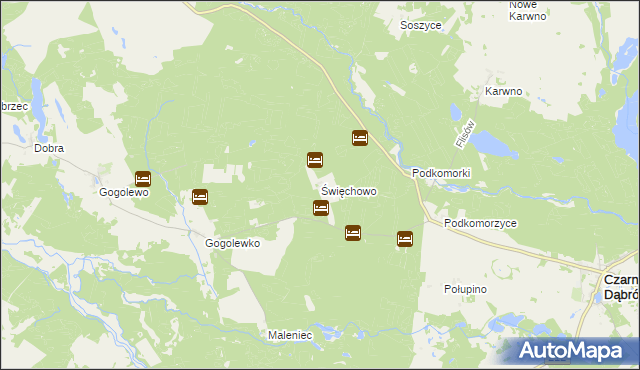 mapa Święchowo, Święchowo na mapie Targeo