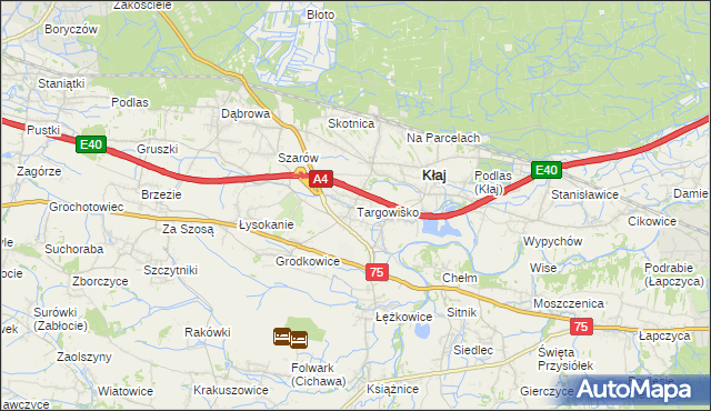 mapa Targowisko gmina Kłaj, Targowisko gmina Kłaj na mapie Targeo