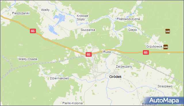 mapa Waliły-Stacja, Waliły-Stacja na mapie Targeo