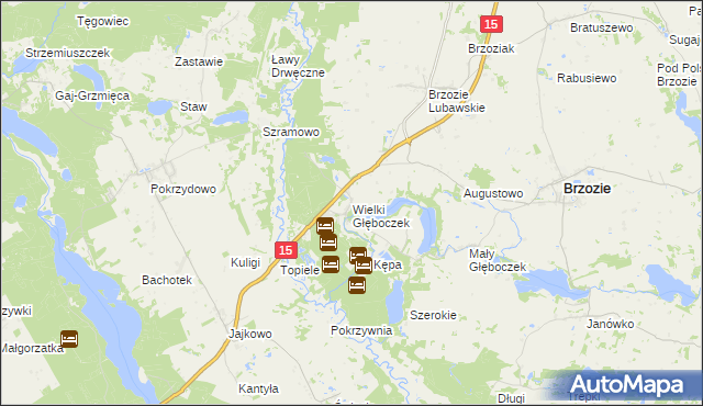 mapa Wielki Głęboczek, Wielki Głęboczek na mapie Targeo