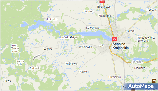 mapa Wiśniewka, Wiśniewka na mapie Targeo