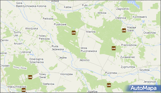 mapa Wola Puczniewska, Wola Puczniewska na mapie Targeo