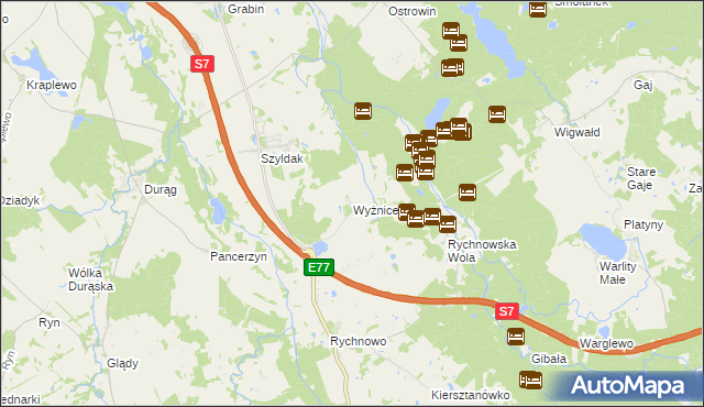 mapa Wyżnice, Wyżnice na mapie Targeo