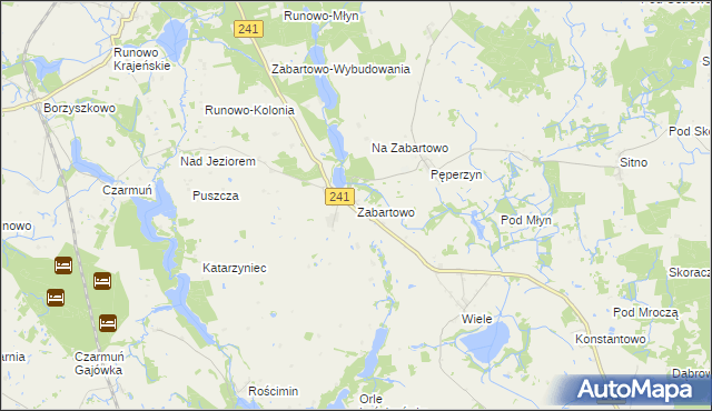 mapa Zabartowo, Zabartowo na mapie Targeo