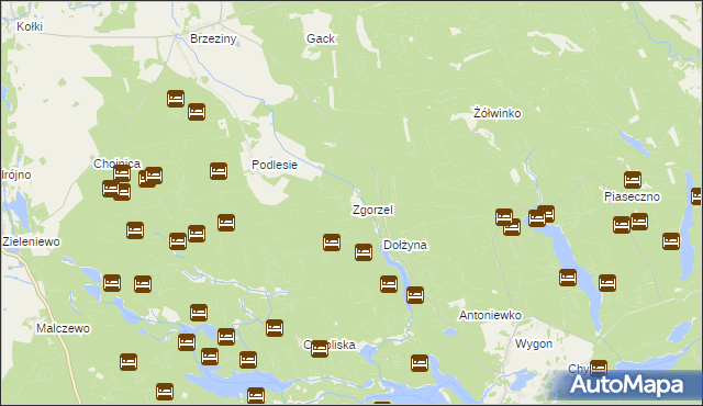 mapa Zgorzel, Zgorzel na mapie Targeo