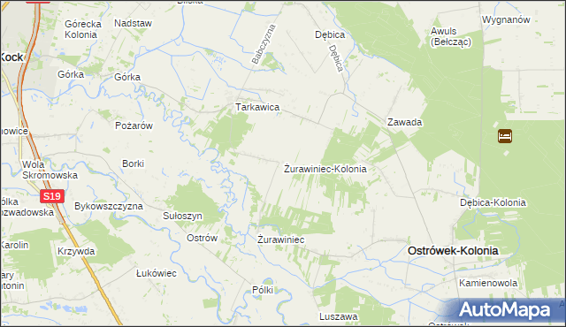 mapa Żurawiniec-Kolonia, Żurawiniec-Kolonia na mapie Targeo