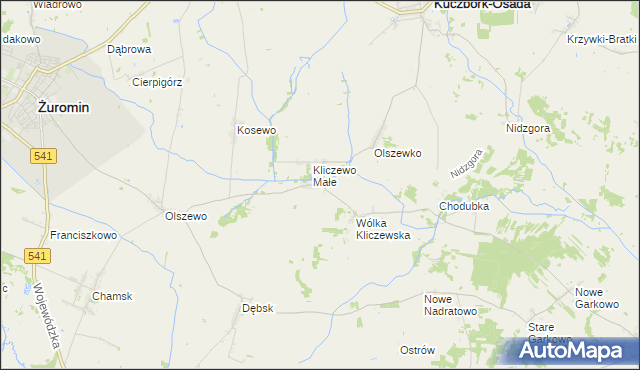 mapa Kliczewo Duże, Kliczewo Duże na mapie Targeo