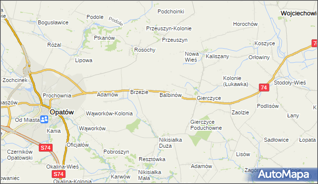 mapa Balbinów, Balbinów na mapie Targeo