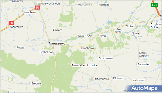 mapa Drochowo, Drochowo na mapie Targeo