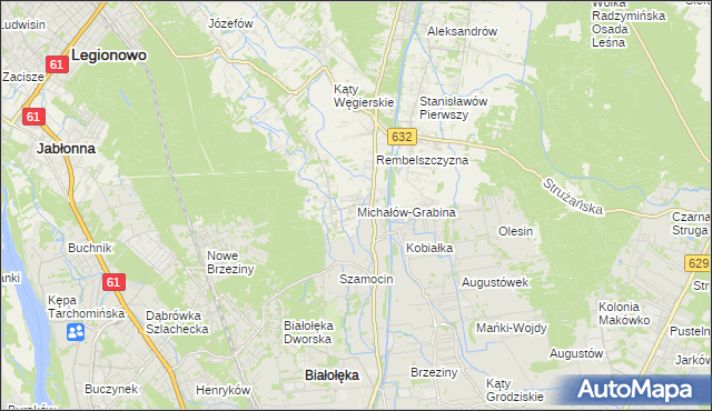 mapa Michałów-Grabina, Michałów-Grabina na mapie Targeo