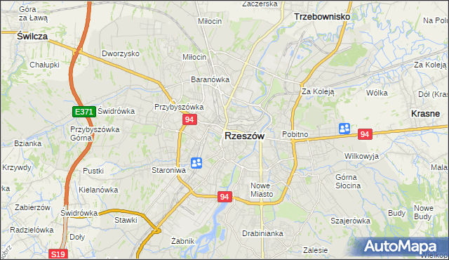 mapa Rzeszów, Rzeszów na mapie Targeo