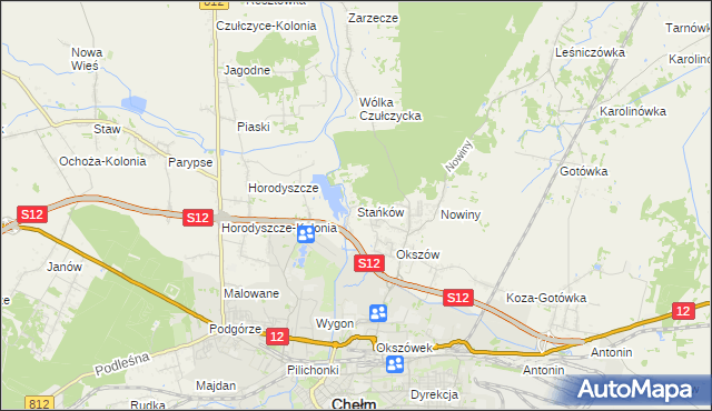 mapa Stańków, Stańków na mapie Targeo