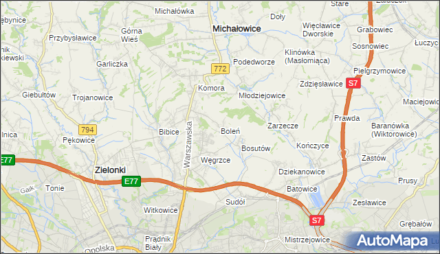 mapa Boleń, Boleń na mapie Targeo