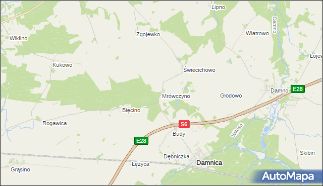 mapa Mrówczyno, Mrówczyno na mapie Targeo