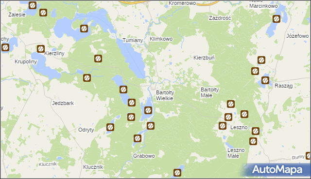 mapa Bartołty Wielkie, Bartołty Wielkie na mapie Targeo