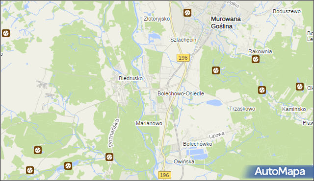 mapa Bolechowo-Osiedle, Bolechowo-Osiedle na mapie Targeo