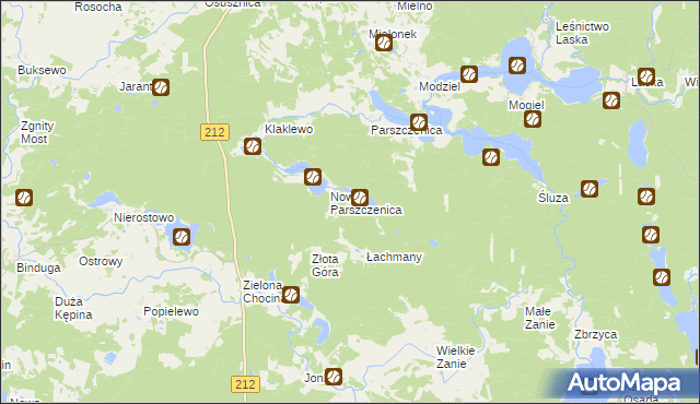 mapa Boryń gmina Konarzyny, Boryń gmina Konarzyny na mapie Targeo