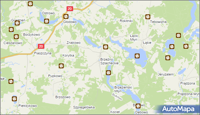 mapa Brzeźno Szlacheckie, Brzeźno Szlacheckie na mapie Targeo