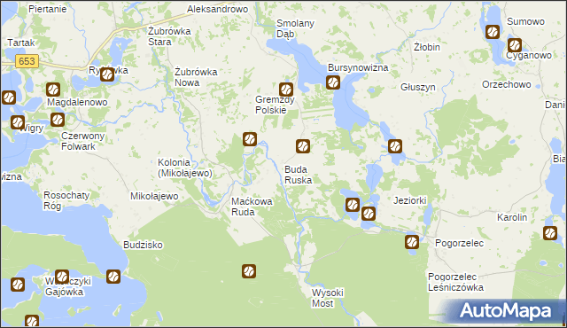 mapa Buda Ruska, Buda Ruska na mapie Targeo