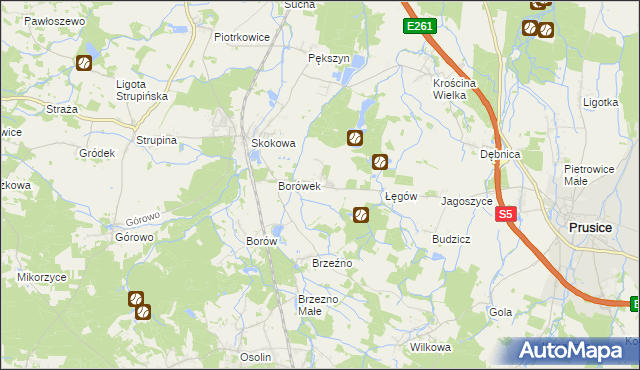 mapa Chodlewko, Chodlewko na mapie Targeo