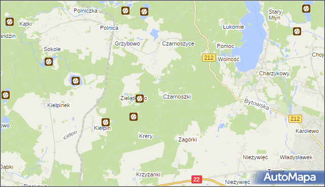 mapa Czarnoszki, Czarnoszki na mapie Targeo