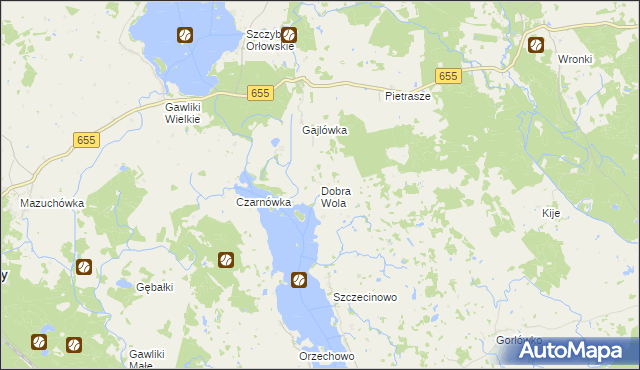 mapa Dobra Wola gmina Stare Juchy, Dobra Wola gmina Stare Juchy na mapie Targeo