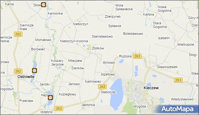 mapa Dobromyśl gmina Kleczew, Dobromyśl gmina Kleczew na mapie Targeo