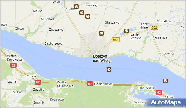 mapa Dobrzyń nad Wisłą, Dobrzyń nad Wisłą na mapie Targeo