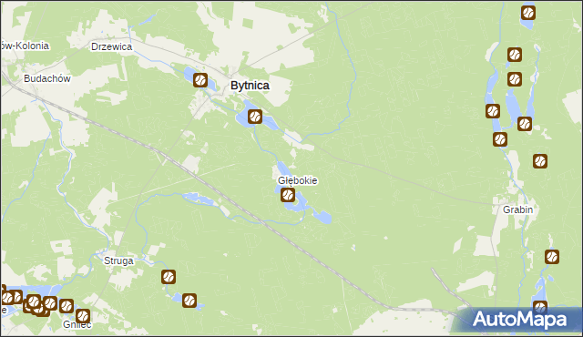 mapa Głęboczek gmina Bytnica, Głęboczek gmina Bytnica na mapie Targeo