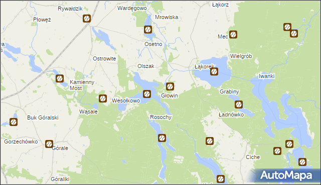 mapa Głowin, Głowin na mapie Targeo