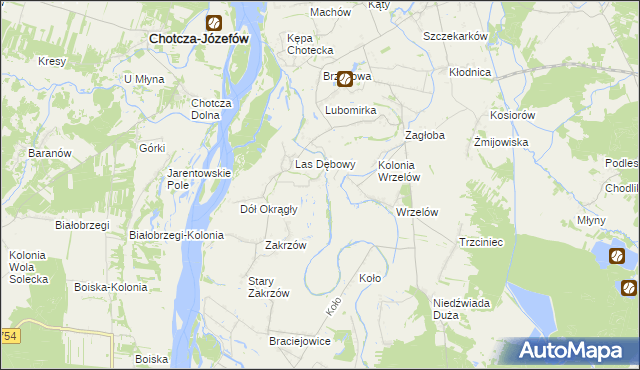 mapa Grabowiec gmina Łaziska, Grabowiec gmina Łaziska na mapie Targeo