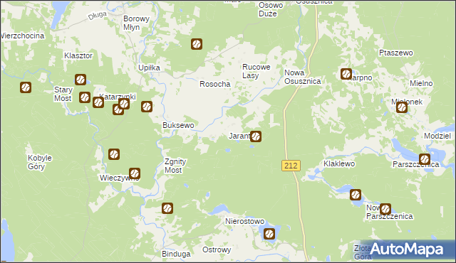 mapa Jaranty, Jaranty na mapie Targeo