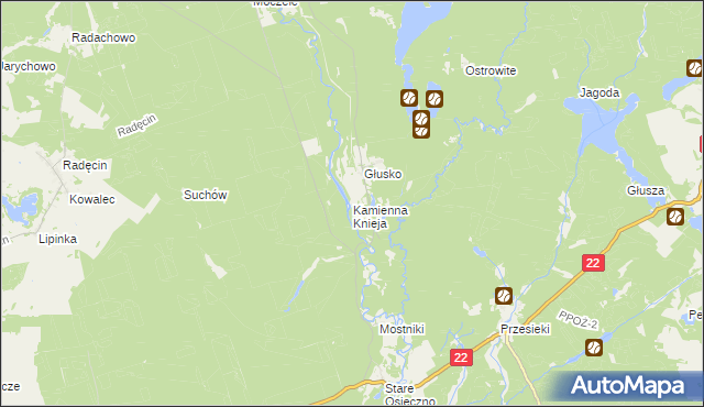 mapa Kamienna Knieja, Kamienna Knieja na mapie Targeo