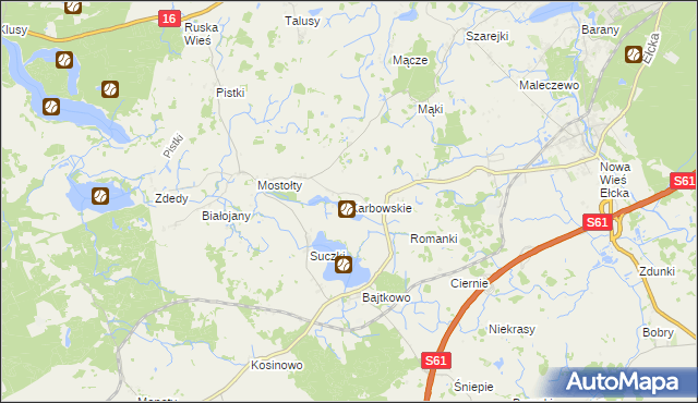 mapa Karbowskie, Karbowskie na mapie Targeo